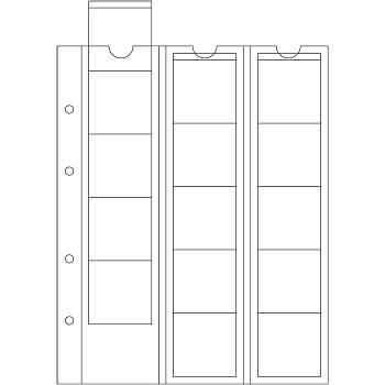 Лист в альбом 'Optima' для монет, на 15 ячеек. 338032