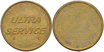 ГЕРМАНИЯ ЖЕТОН НА МОЙКУ АВТОМОБИЛЯ ULTRA SERVICE латунь 4544-847
