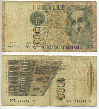 Италия 1000 лир 1982 Дворец дожеи?, Марко Поло Pick 109b 7553-13-4