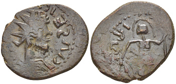 Римская Империя (императоры в Галлии) антониниан 271 - 274 Тетрик I. варварская иммитация, Good Good Very fine биллон 1073-14-47