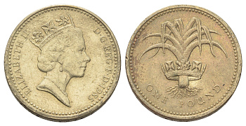 Великобритания 1 фунт 1985 Елизавета II (1952-2022) KM 941, Spink 4331 никель латунь 4700-714