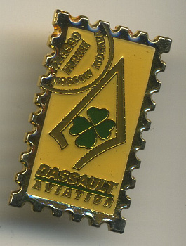 СССР ЗНАЧОК (ЗАКОЛКА) 1990 ДАССОЛТ АВИАЦИЯ, ФРАНЦИЯ-МОСКВА 7503-7-30