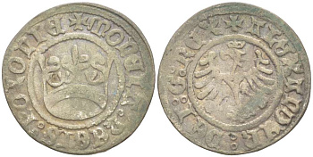 Великое княжество Литовское 1/2 гроша (полугрош) 1501-1506 Александр I король Польский (1501-1506), вес 1,03 гр., корона Saurma 5283 серебро 1517-321