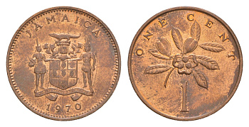 Ямайка 1 цент 1970 KM 45 бронза aUNC 4649-1038
