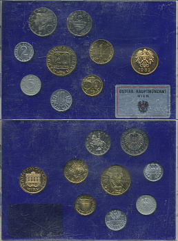 Австрия набор из 8 монет + жетон мондвора 1982 официальный набор, 2, 5, 10, 50 грошей, 1, 5, 10, 20 шиллингов, 250 лет со дня рождения Йозефа Гайдна, в пластике KM PS 40 PROOF 6-6-2-3
