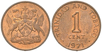 Тринидад и Тобаго 1 цент 1971 KM 1 бронза 4609-1159