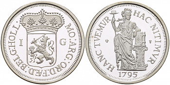 НИДЕРЛАНДЫ МЕДАЛЬ ND 1 ГУЛЬДЕН 1795 серебро PROOF 1082-1-54