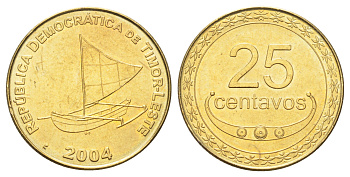 Тимор 25 сентаво 2012 KM 4 никель латунь UNC 4699-612
