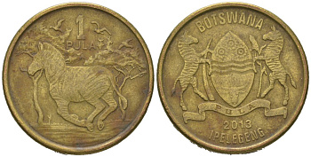 Ботсвана 1 пула 2013 KM 35 сталь плакированная латунью 4620-517