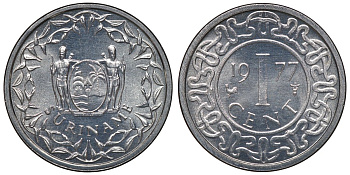 Суринам 1 цент 1977 KM 11a алюминий UNC M54-14