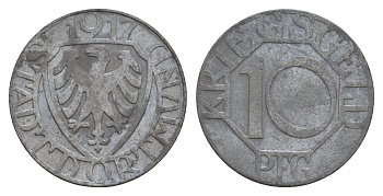 Дортмунд 10 пфеннигов 1917 Funck 103.2, Men05 5488.7, Men18 6862.8 цинк 4659-311