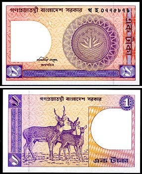 Бангладеш 1 така 1982-1993 Pick 6B a (7) бумага UNC (пресс) 8604-20-2-1