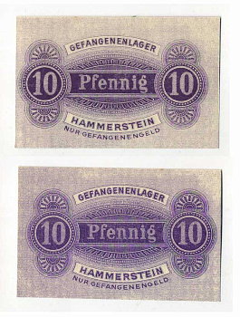 Германия 10 пфеннигов ND Хаммерштайн, лагерь военнопленных C-3077 бумага UNC (пресс) 504-62-2-2