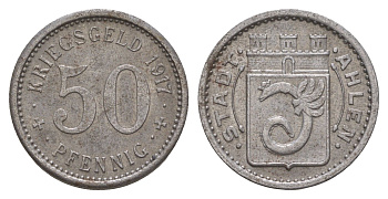 Ален 50 пфеннигов 1917 Funck 6.4A, Men05 181.9, Men18 272.9 железо 4657-1131