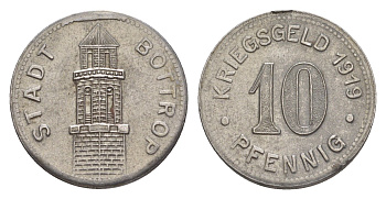 Боттроп 10 пфеннигов 1919 Funck 54.5, Men05 3327.1, Men18 4247.1 железо 4636-822