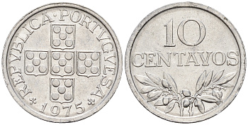 Португалия 10 сентаво 1975  KM 594 алюминий    4152-1111