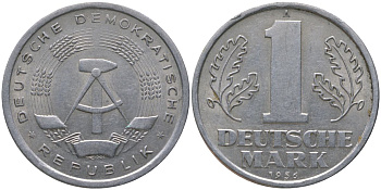 ГДР 1 марка 1956 A KM 13 алюминий 186-1013