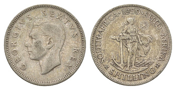 ЮАР 1 шиллинг 1950 KM 37.1 серебро 4622-722