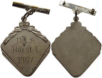 Германия медаль 1967 соревнования по стрельбе. Первое место 110 J HORST I      1078-1-44