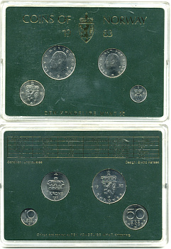 НОРВЕГИЯ ГОСНАБОР ИЗ 4 МОНЕТ 1983 UNC 06-081-6