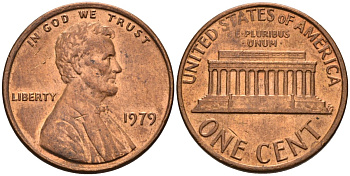 США 1 цент 1979 Линкольн KM 201 медь цинк 4580-415