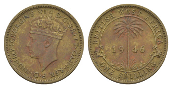 Британская Западная Африка 1 шиллинг 1946 KM 23 никель латунь 4642-211