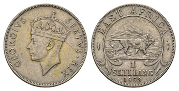 Британская Восточная Африка 1 шиллинг 1952 Георг VI (1936-1952) KM 31 медно-никель 4622-255