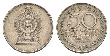 Шри-Ланка 50 центов 1978 KM 135.1 медно-никель 4632-124