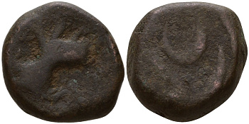 Индия, Хайдарабад, Эличпур 1 пайса 1250-1285 AH анонимный выпуск KM 10a медь 4112-144