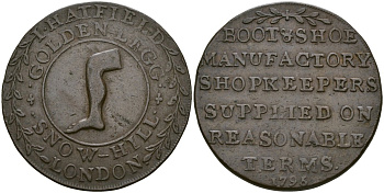 Великобритания, Мидлсекс 1/2 пенни 1795 токены Кондера медь 000-000