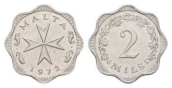 Мальта 2 миля 1972 KM 5 алюминий UNC 4647-927