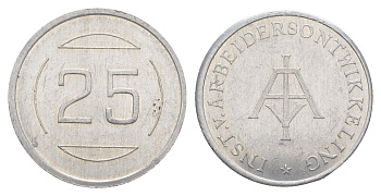 Нидерланды жетон институт развития работников - 25 центов ND диаметр 25 мм, вес 1,3 гр Kooij DO034A.2 алюминий 4171-542