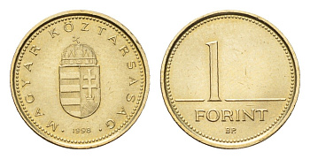 Венгрия 1 форинт 1998 KM 692 никель латунь UNC 4649-343