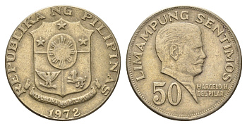 Филиппины 50 сентимо 1972 KM 200 медь цинк никель 4700-1241