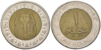 Египет 1 фунт 2007 сфинкс KM 940a биметалл 4616-936