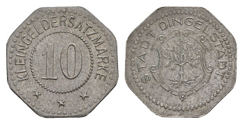 Дингельштедт 10 пфеннигов ND Funck 96.2, Men05 5192.2, Men18 6508.2 железо 1528-243
