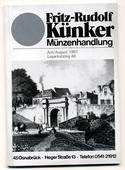 ФРИТЦ-РУДОЛЬФ КЮНКЕР КАТАЛОГ ФИКСИРОВАННЫХ ПРОДАЖ (LAGERKATALOG) 1981 ИЮЛЬ-АВГУСТ, № 46 00-01-01-37