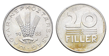 Венгрия 20 филлеров 1988 BP KM 573 алюминий 4668-138