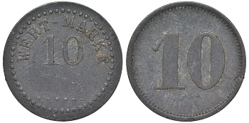 Германия 10 ND жетон, стоимсостная марка цинк 4164-345