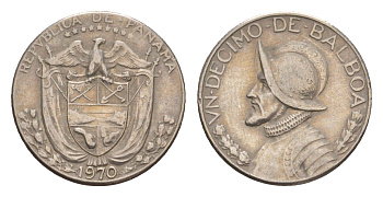 Панама 1/10 бальбоа (10 сентесимо) 1970 KM 10 медь плакированная медно-никелем 4655-854