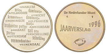 Нидерланды медаль монетного двора 1996 диаметр 33 мм, вес 15,5 гр медно-никель 189-333