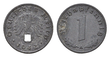 Германия 1 рейхспфенниг 1942 A KM 97, J. 369 цинк 4685-424