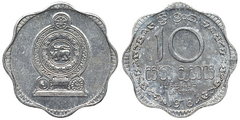 Шри-Ланка 10 центов 1978 KM 140 a алюминий 4118-936