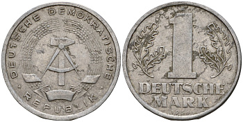 ГДР 1 марка 1956 A KM 13 алюминий 4601-456