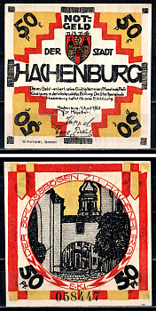 Хахенбург (Пруссия, Гессен-Нассау) 50 пфеннигов 1921 7556-73-1-1