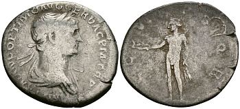 Римская Империя денарий 114 - 117 Траян COS VI PP SPQR Рим Very fine RIC 116 серебро 1073-4-6-7