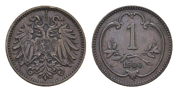 Австрия 1 крейцер 1900 Франц Иосиф I (1848-1916) KM 2800 бронза 4685-1041