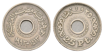 Египет 25 пиастров 1993 KM 734 медно-никель 4673-736