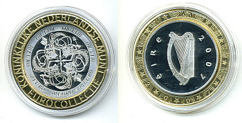 Ирландия 10 евро 2007 влияние Ирландии на европейскую культуру, символы влияния в 4-х областях культуры KM 58 серебро PROOF 05-042-21