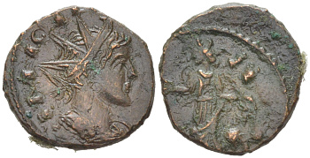 Римская Империя, императоры в Галлии антониниан 273 - 274 Тетрик II, локальная чеканка в Галлии RIC биллон 1073-24-81